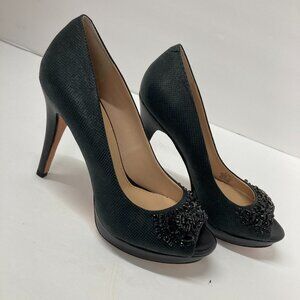 💕3/$20 EUC Black Antonio Melanie Peep Toe Heels